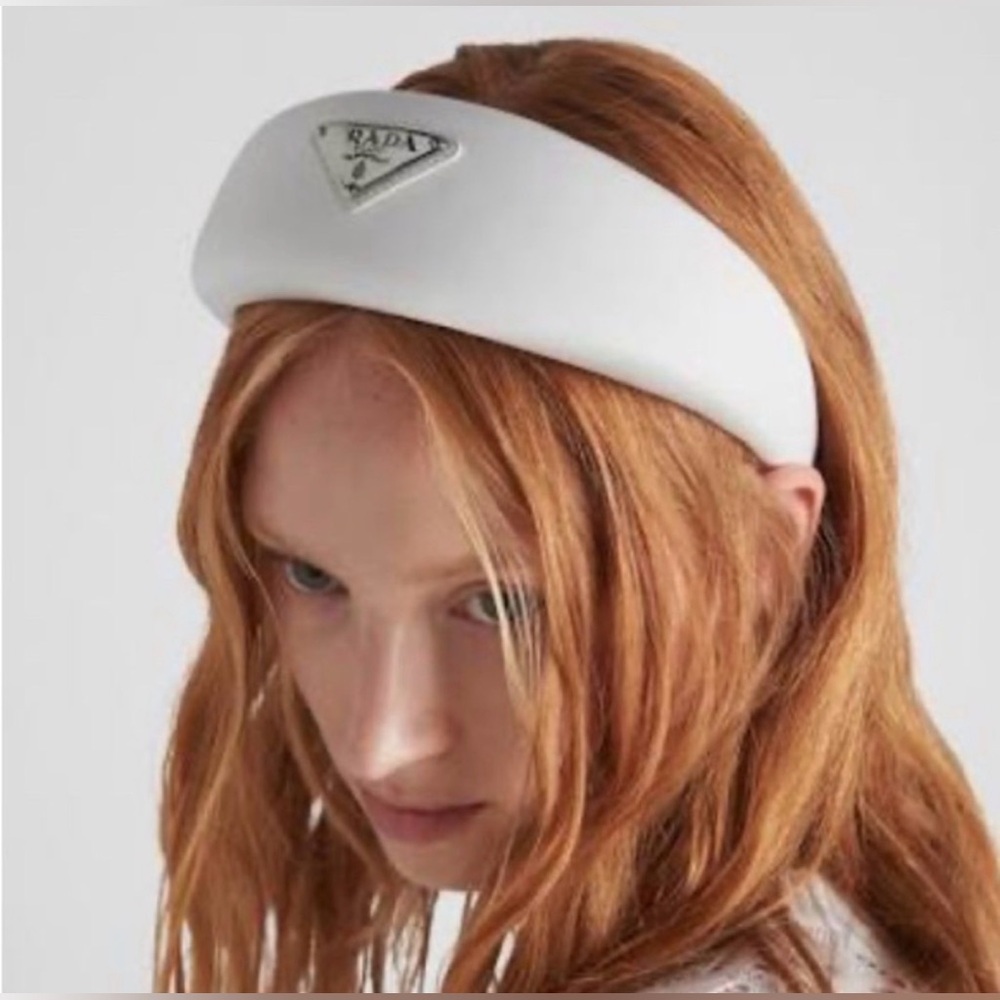 Authentic Prada White Re-Nylon Headband with full set - Picture 7 of 16